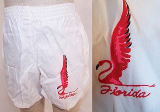 Vintage Allison of Florida Miami Flamingo Boys Shorts Swimtrunks