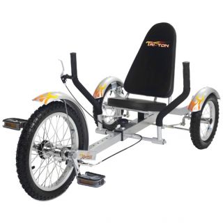 Mobo Triton 16 3 Wheel Tricycle Recumbent Bike Silver
