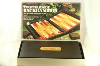 1976 ES Lowe Milton Bradley Tournament Backgammon Board Game Complete