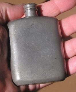 Abercrombe Fitch Nickel Silver 2 oz Little Nipper Whiskey Flask