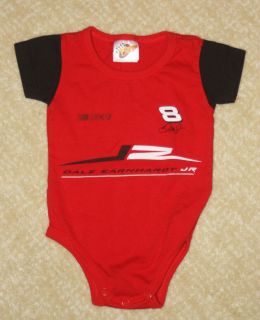 Baby 3 6 month Red Onesie Outfit Nascar Dale Earnhardt Jr 8 EUC