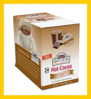 Grove Square Hot Cocoa Cups Milk Chocolate 24 K Cups for Keurig