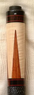Dale Perry DP Pool Cue 1 1 Curly Maple Cocobolo Points