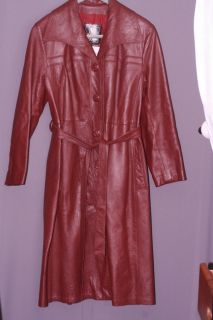 24K Brown Leather Dan Di Modes Vintage Coat Lazarus M