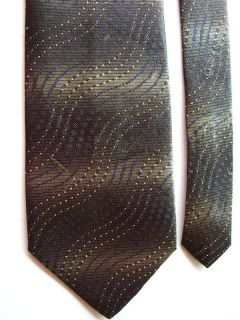 3434 David Taylor Silk Necktie Mens Tie Charcoal Gold