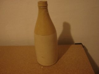 vintage stoneware beer bottle