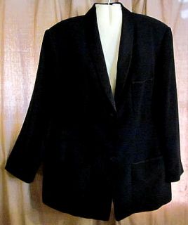 Dana Buchman Black Tuxedo Style Blazer Jacket 54B 20 1x