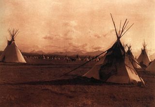 Indian EncampmentBig Native American Curtis Art Photo
