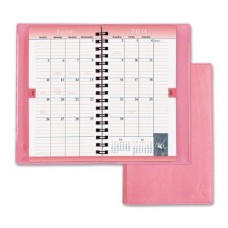 Day Timer Planner Wirebound 2ppm 3 1 2x6 1 2 Vinyl Cover Pink 2012