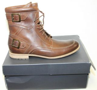 Mens Rockport K58035 Day to Night Buckle Brown Casual Boots Sz 11 5 $