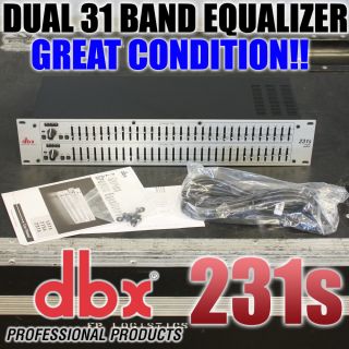 DBX 231s 231 s Dual 31 Band Graphic Equalizer with XLR and TRS IO EQ