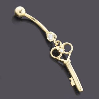 Belly Button Rings 14k Gold Diamond Belly Ring Sun 0 77