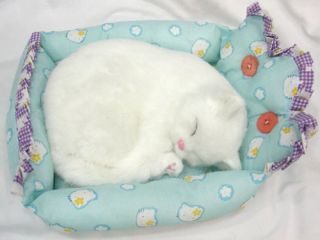 Super Cute Imitation Breath Sleeping Cat Plush Toys