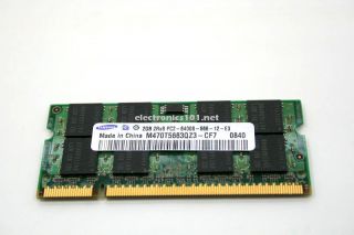 Samsung 2GB PC2 6400S DDR2 Laptop Memory Ram M470T5663QZ3 CF7