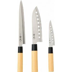 Japanese Kitchen Knife Knives Sushi Houcho Deba from Japan 3 Pics Set