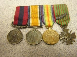 wwi trio dress medals with croix de guerre