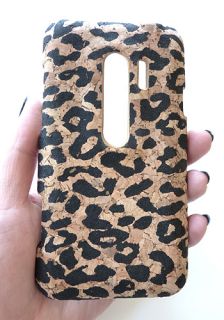 Unique Black Leopard Cork Phone Case Cover for HTC EVO V 4G 3D