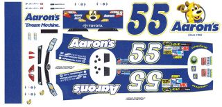 55 Mark Martin Aarons 1/24th   1/25th Scale Waterslide Decals