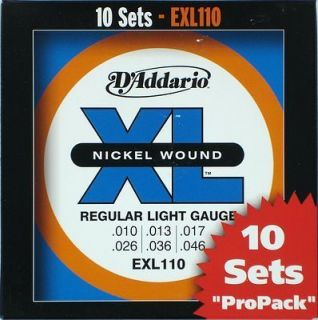 Addario EXL110 Electric Guitar Strings 10 Set Propack