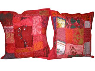  Cushion Cover Pillow Cover Bright Pink Mirrior Patchwork Toss Pillows