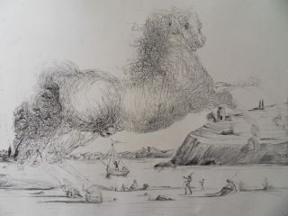 SALVADOR DALI  Horse in Spain   LARGE ETCHING   25 x 36 # Rives