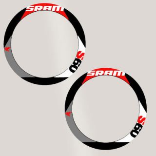 SRAM S60 Rim Carbon Bike Wheel Decal Sticker Kit