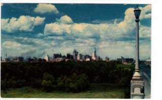 Dallas Texas TX Skyline Downtown City View Postcard