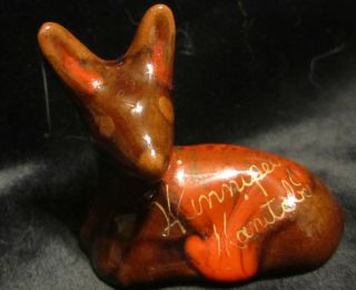 canada souvenir pottery deer figure may be blue mountain Winnipeg