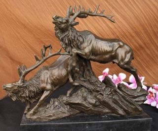  Elk Stag Buck Deer Lodge Sculpture Wildlife Art Lodge Deco