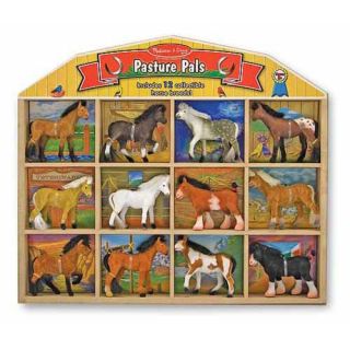 Melissa and Doug Fold and Go Mini Stable with 12 Horse Pasture Pals