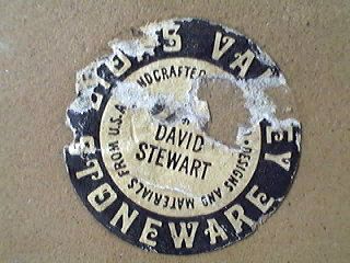 David Stewart Studio Pottery Lions Valley Stoneware
