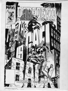 David Mazzucchelli Daredevil 217 cover prelim Frank Miller Born Again