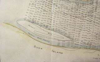Delaware River 1906 Map Property Owners Hand Colored