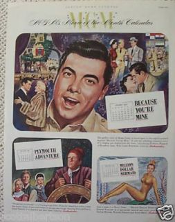 MGM Movie Million Dollar Mermaid etc Vintage Ads 1952
