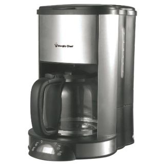  12 Cup Coffee Maker 1 000W Glass Carafe Stainless Steel
