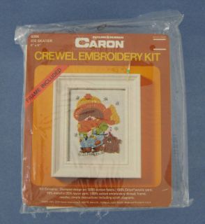 Caron Denham Ice Skater Crewel Embroidery Kit Dog NIP