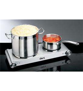 deni 16320 double table top burner hot plate new stainless steel