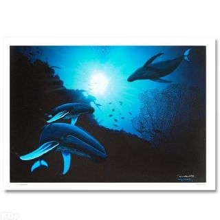 Wyland Whale Vision Le Giclee on Canvas HS w COA