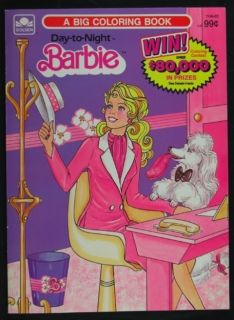 Day to Night Barbie Coloring Book 1985 Unused