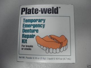 Plate Weld Temporary Emergency Denture Repair Kit