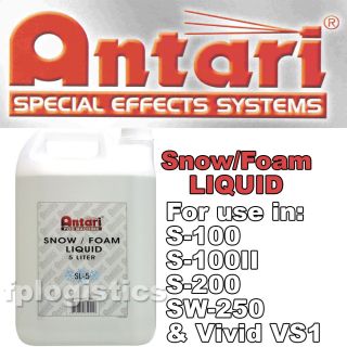 Antari SL 5 Snow Foam Machine Fluid Liquid 5L for s 100 s 200 New