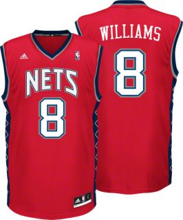 New Jersey Nets Deron Williams 8 Adidas Red Swingman Jersey Sz Small