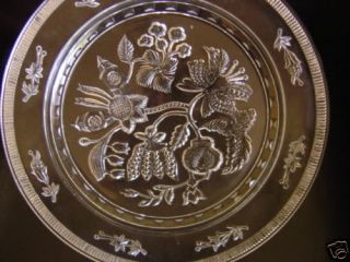 Large 12 Floral Design Cut Glass Platter / Cake Plate