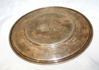 Antique Sterling Silver Niello Enamel Tray Plate Persia 19th Century