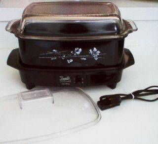 west bend vintage crock pot slow cooker 4 qt black design nice