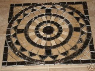 24J7S Marble Mosaic Medallion Deco Tile Design Ceramic