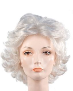 paula deen chef white lacey costume wig