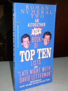 Roman Numeral Two Top Ten David Letterman Pocket Books 1991