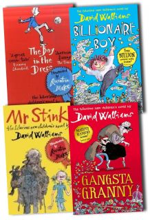 David Walliams Collection 4 Books Set Mr Stink Billionaire Boy Gangsta