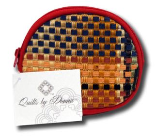  Weaver Reds Plaid Coin Organizer Makeup Cosmetic Purse Bag New